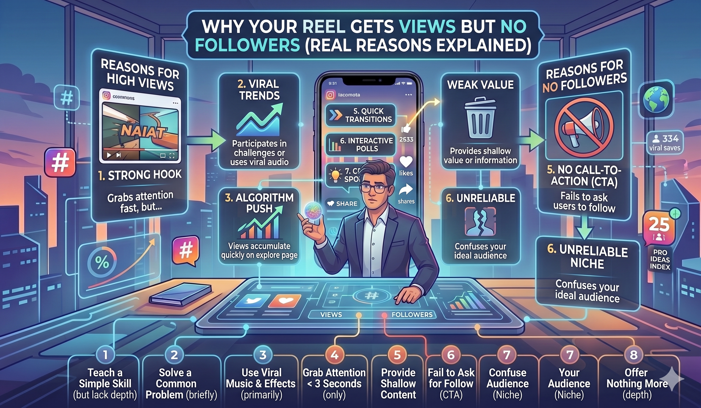Why Your Reel Gets Views but No Followers (Real Reasons Explained)